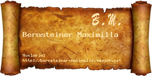 Bernsteiner Maximilla névjegykártya